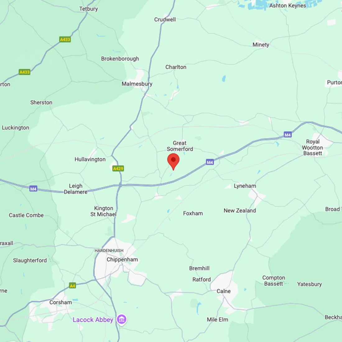 Wiltshire clinic location map